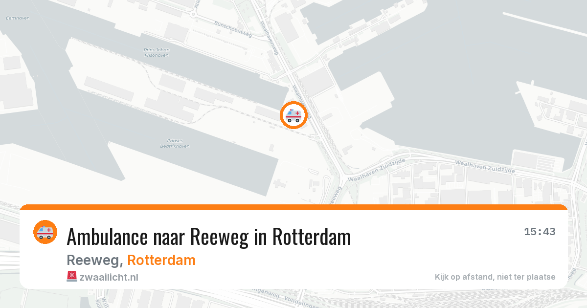 Ambulance naar Reeweg in Rotterdam — 16 jun 2026