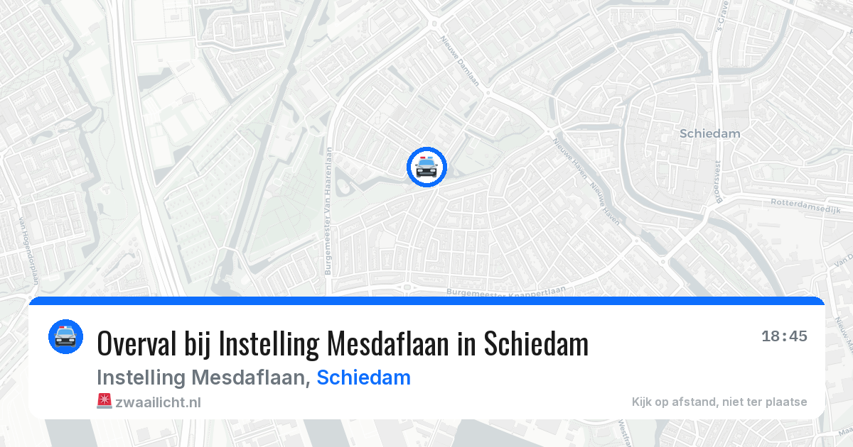 Overval bij Instelling Mesdaflaan in Schiedam — 6 mei 2026