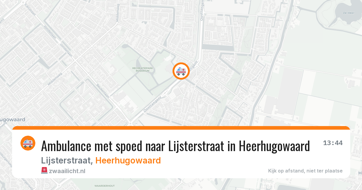 Ambulance met spoed naar Lijsterstraat in Heerhugowaard — 25 mrt 2026