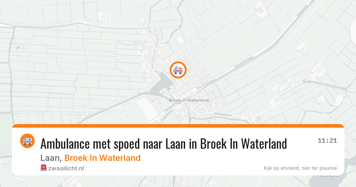 Ambulance met spoed naar Laan in Broek In Waterland — 25 mrt 2026