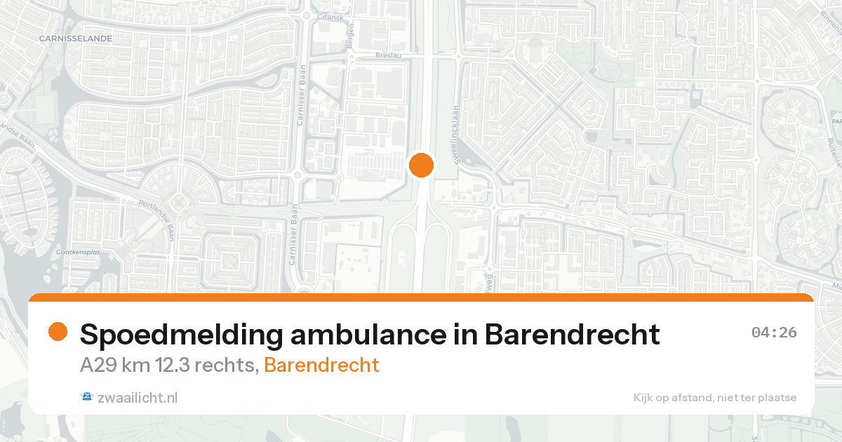 Spoedmelding ambulance in Barendrecht — 15 aug 2026