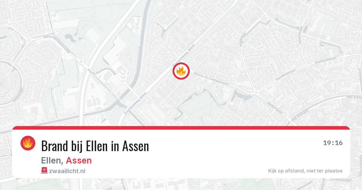 Brand bij Ellen in Assen — 7 jul 2026