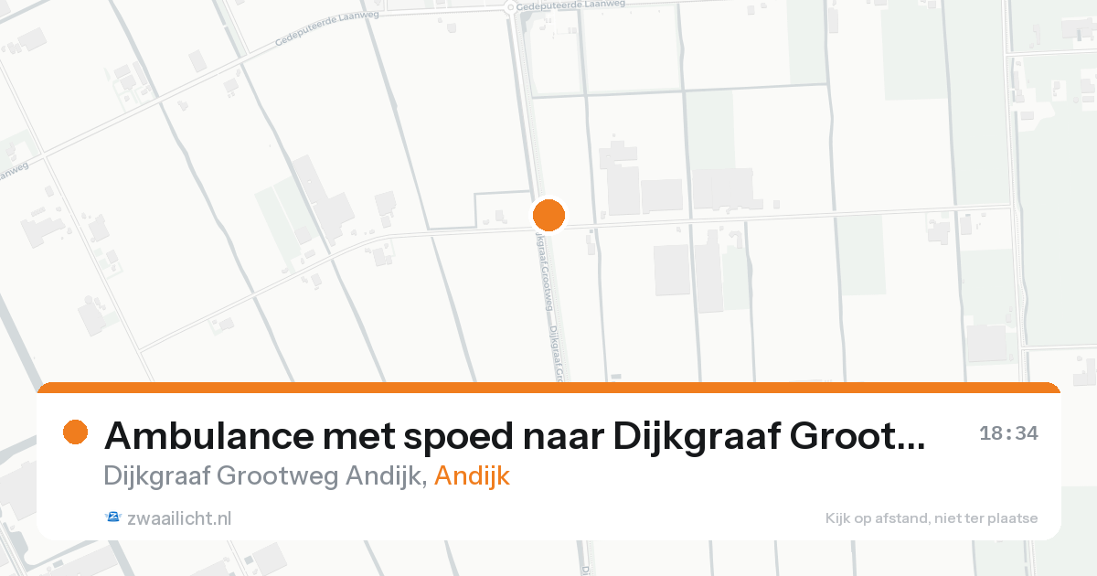 Ambulance met spoed naar Dijkgraaf Grootweg Andijk in Andijk — 23 aug 2026