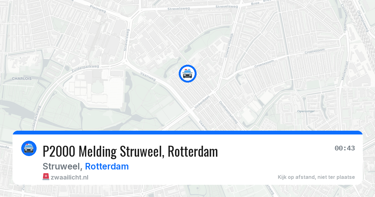 P2000 Melding Struweel, Rotterdam — 24 mei 2026