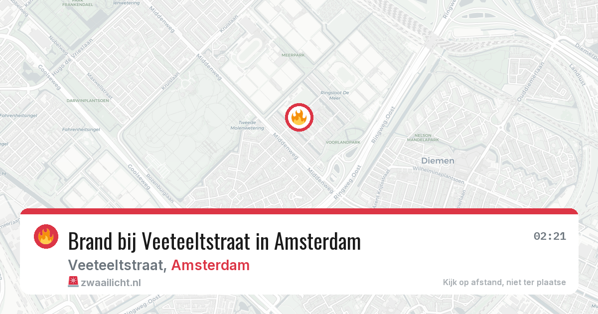 Brand bij Veeteeltstraat in Amsterdam — 29 jun 2026