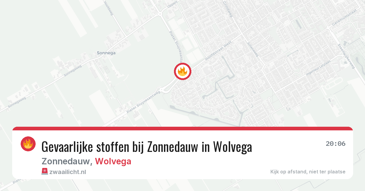 Gevaarlijke stoffen bij Zonnedauw in Wolvega — 16 mrt 2026