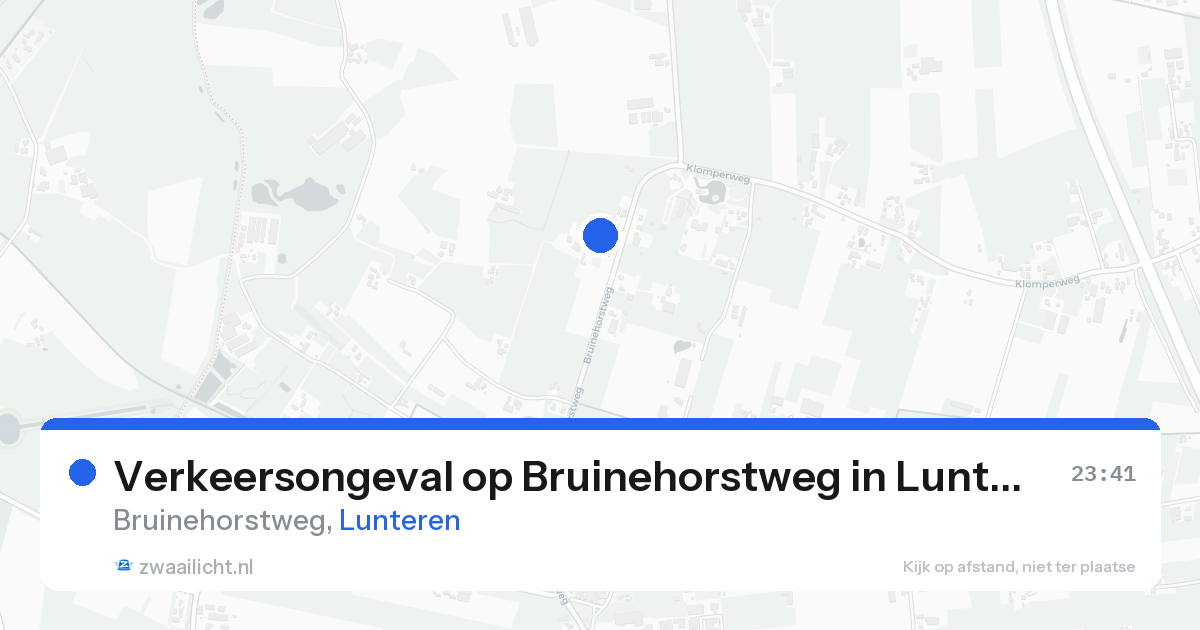 Verkeersongeval op Bruinehorstweg in Lunteren — 9 mei 2026