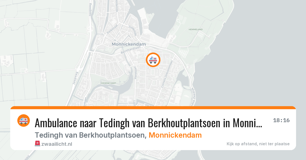 Ambulance naar Tedingh van Berkhoutplantsoen in Monnickendam — 8 feb 2026