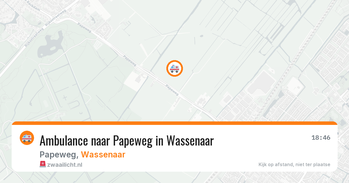 Ambulance naar Papeweg in Wassenaar — 19 jul 2026
