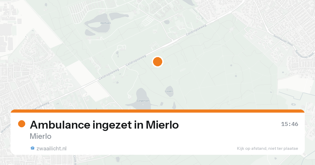 Ambulance ingezet in Mierlo — 6 jul 2026