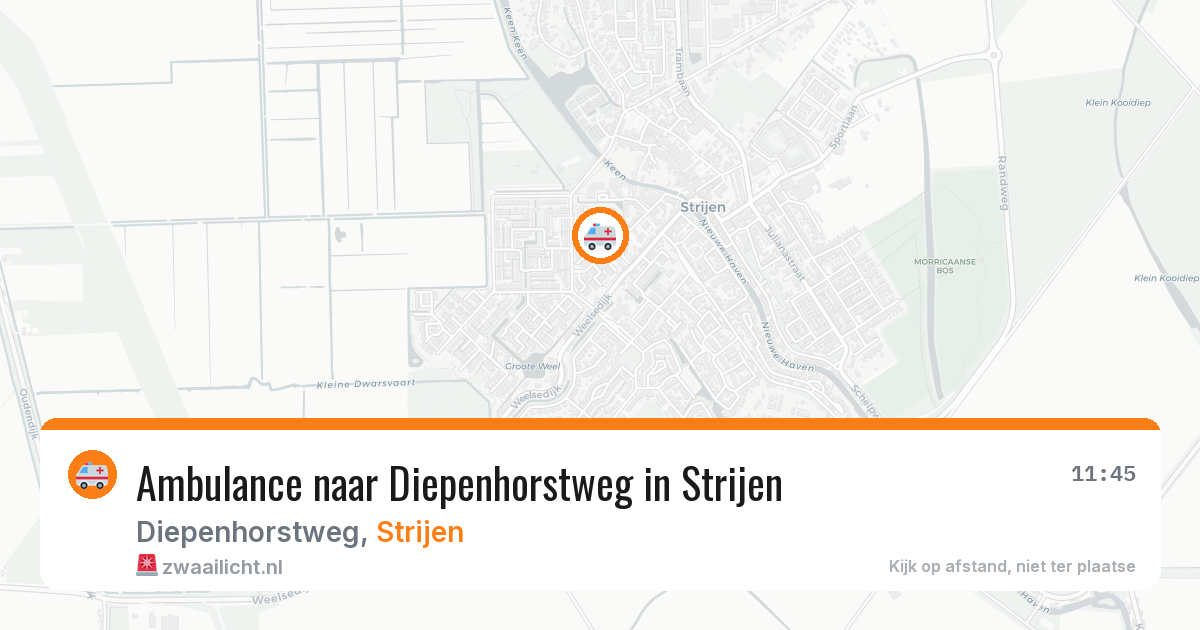Ambulance naar Diepenhorstweg in Strijen — 21 mrt 2026