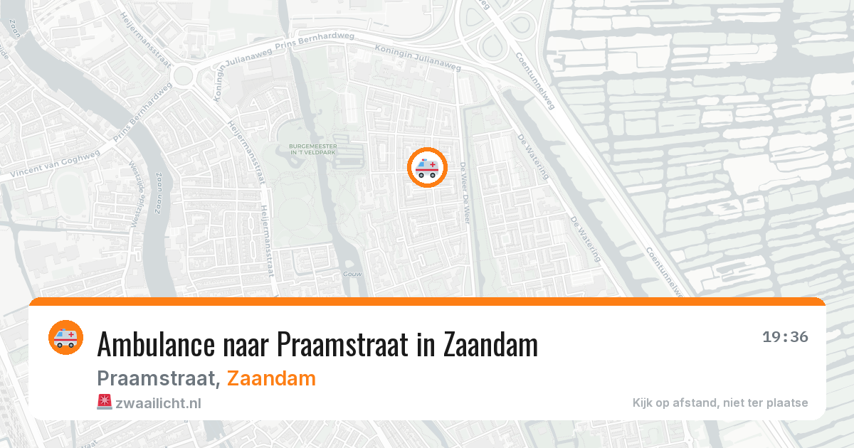 Ambulance naar Praamstraat in Zaandam — 4 aug 2026