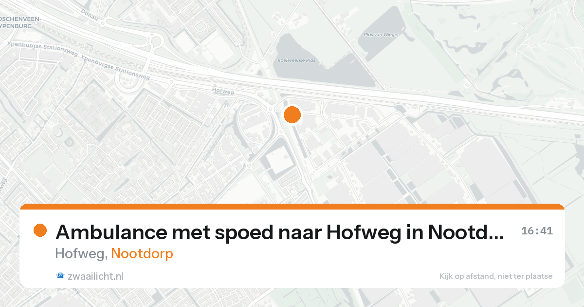 Ambulance met spoed naar Hofweg in Nootdorp — 23 aug 2026