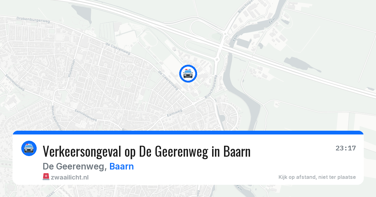 Verkeersongeval op De Geerenweg in Baarn — 17 jul 2026