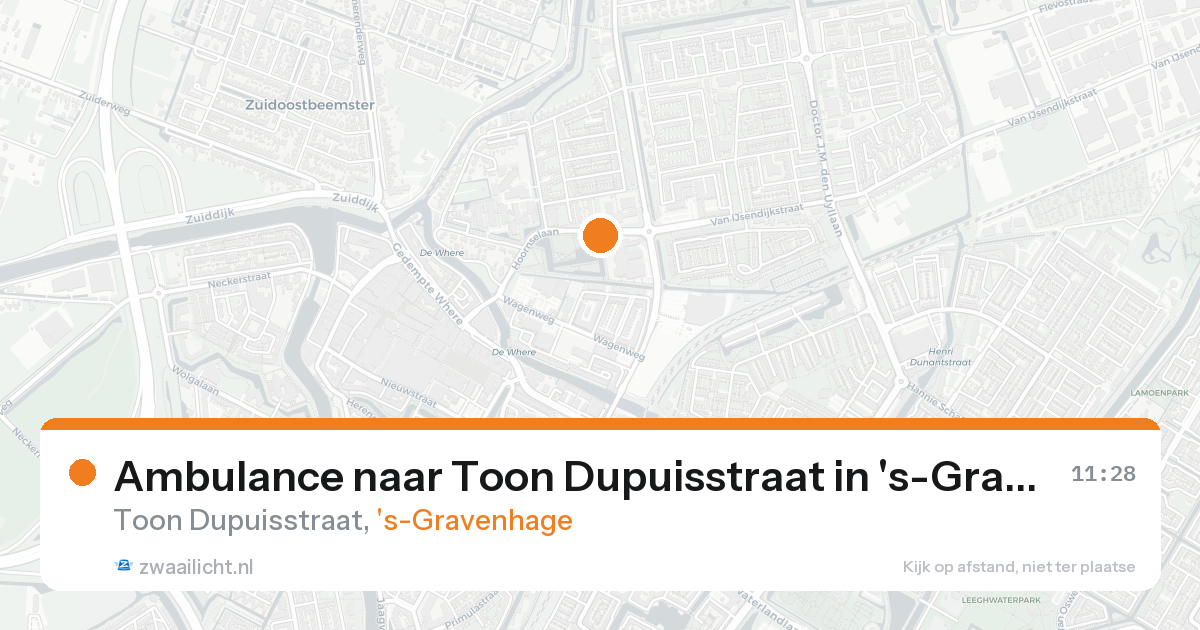 Ambulance naar Toon Dupuisstraat in 's-Gravenhage — 6 mrt 2026