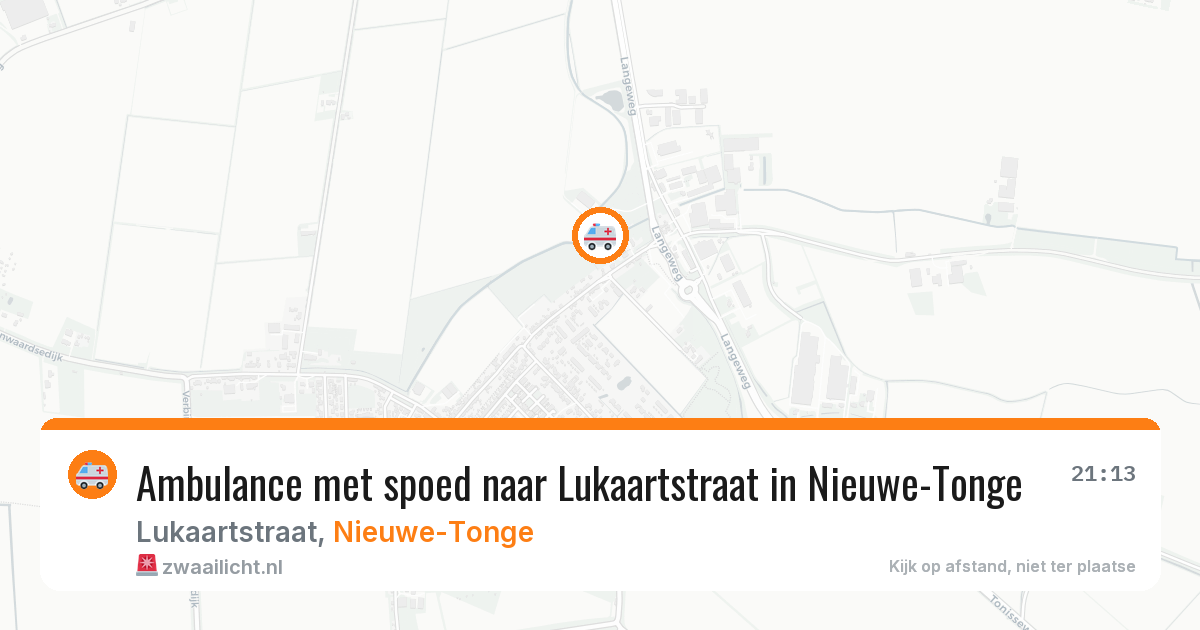 Ambulance met spoed naar Lukaartstraat in Nieuwe-Tonge — 4 aug 2026