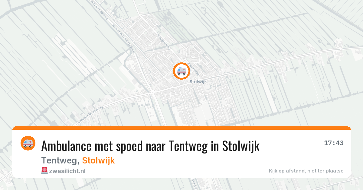 Ambulance met spoed naar Tentweg in Stolwijk — 1 jun 2026