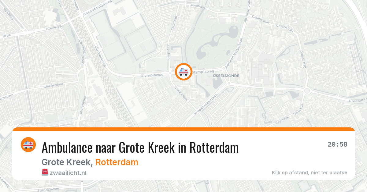 Ambulance naar Grote Kreek in Rotterdam — 24 mei 2026