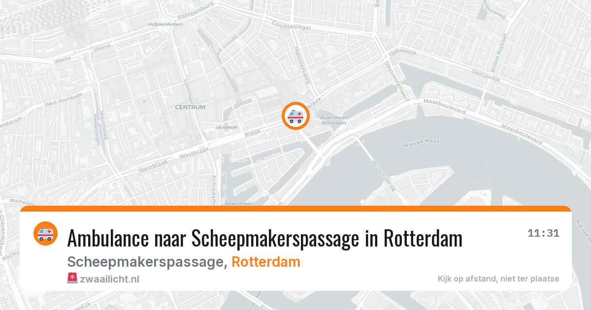 Ambulance naar Scheepmakerspassage in Rotterdam — 26 jun 2026