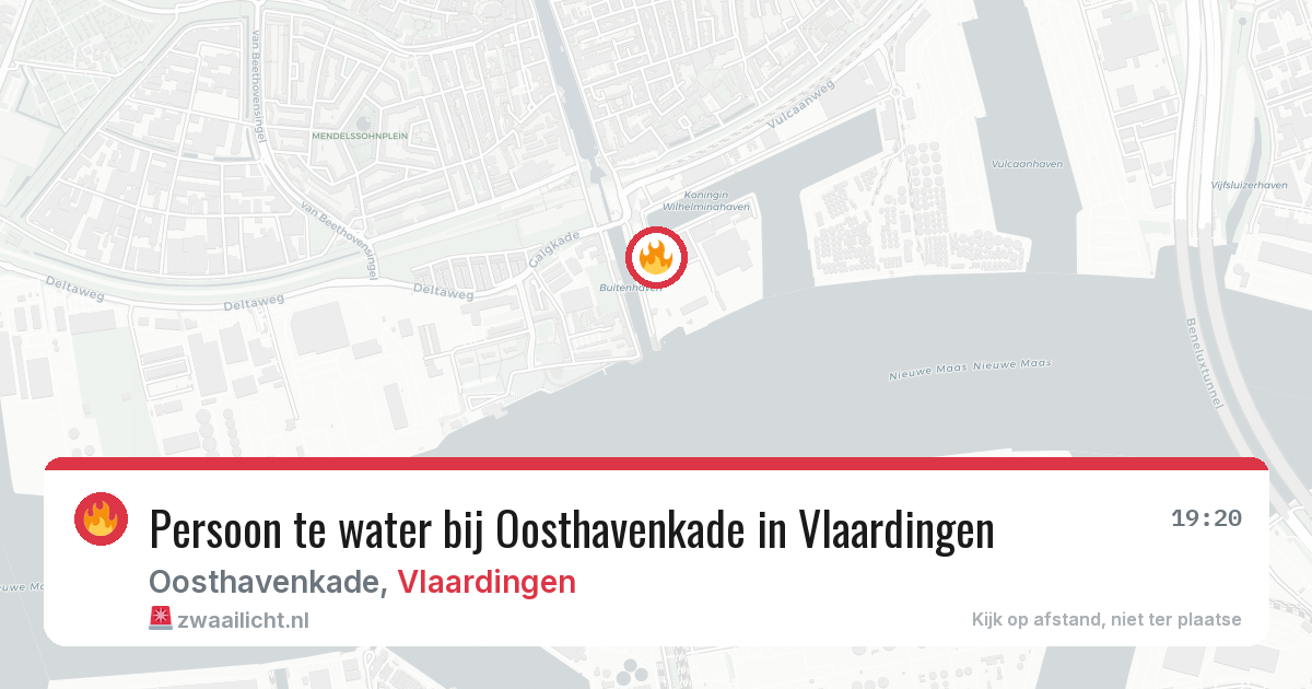 Persoon te water bij Oosthavenkade in Vlaardingen — 29 apr 2026