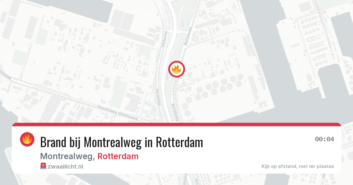 Brand bij Montrealweg in Rotterdam — 7 jun 2026