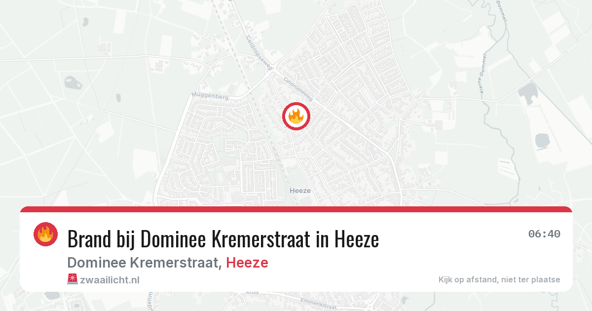 Brand bij Dominee Kremerstraat in Heeze — 28 jun 2026