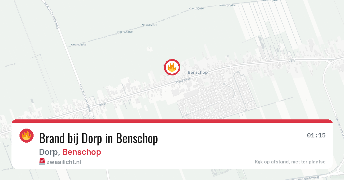 Brand bij Dorp in Benschop — 19 jun 2026