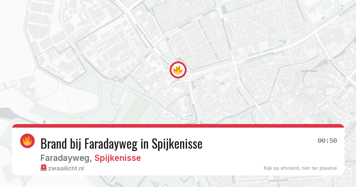 Brand bij Faradayweg in Spijkenisse — 13 aug 2026