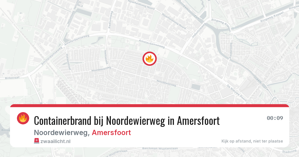 Containerbrand bij Noordewierweg in Amersfoort — 1 mei 2026
