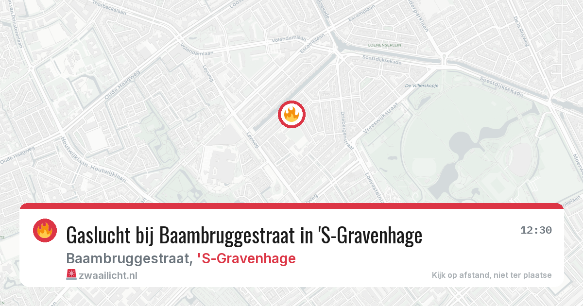 Gaslucht bij Baambruggestraat in 'S-Gravenhage — 21 apr 2026
