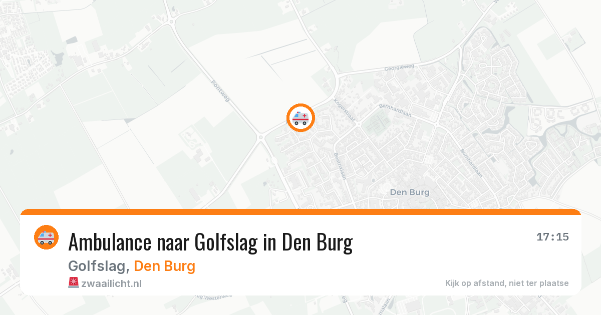 Ambulance naar Golfslag in Den Burg — 27 jul 2026