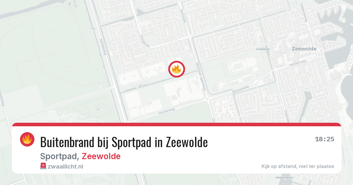 Buitenbrand bij Sportpad in Zeewolde — 26 mei 2026