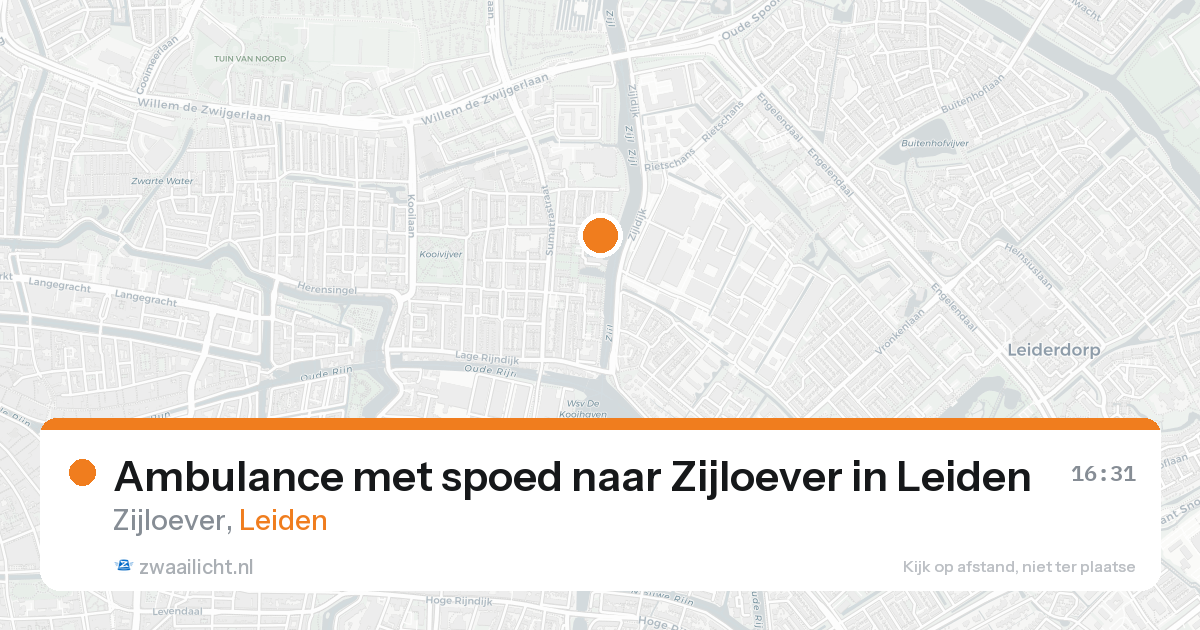 Ambulance met spoed naar Zijloever in Leiden — 4 jun 2026
