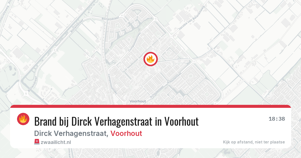 Brand bij Dirck Verhagenstraat in Voorhout — 28 jul 2026