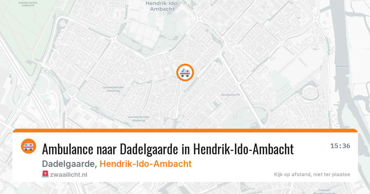Ambulance naar Dadelgaarde in Hendrik-Ido-Ambacht — 23 mei 2026