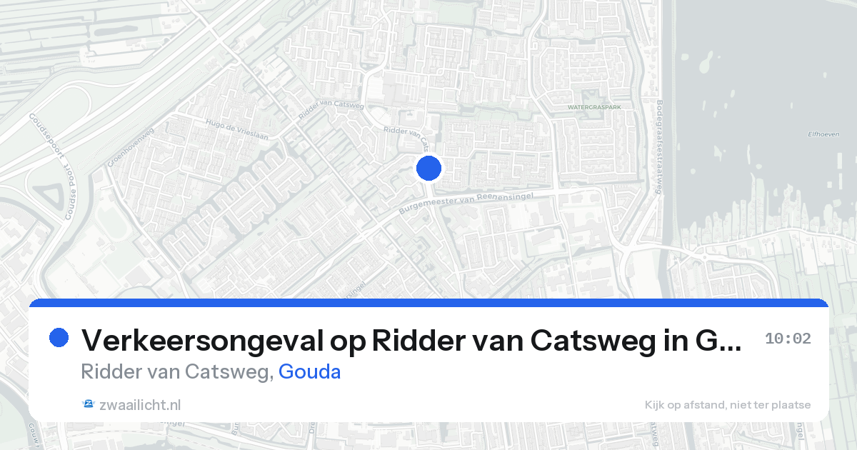 Verkeersongeval op Ridder van Catsweg in Gouda — 25 aug 2026