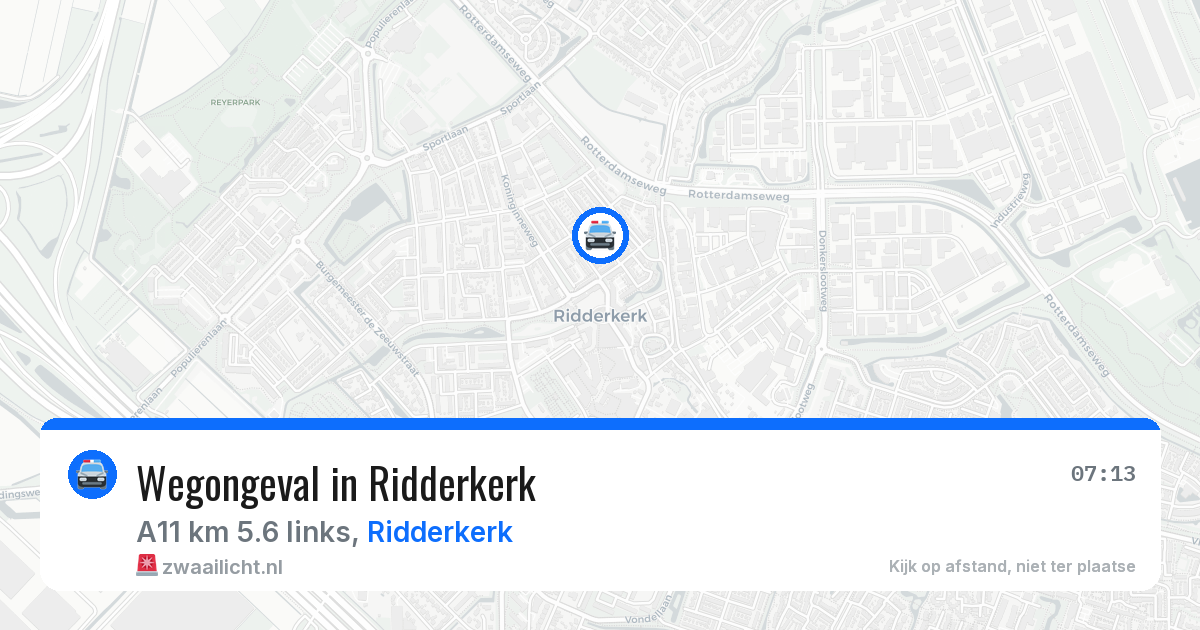 Wegongeval in Ridderkerk — 5 mei 2026