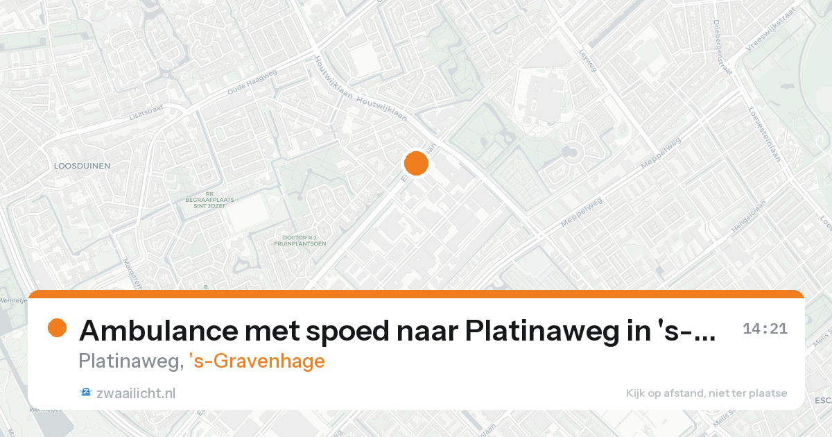 Ambulance met spoed naar Platinaweg in 's-Gravenhage — 24 aug 2026