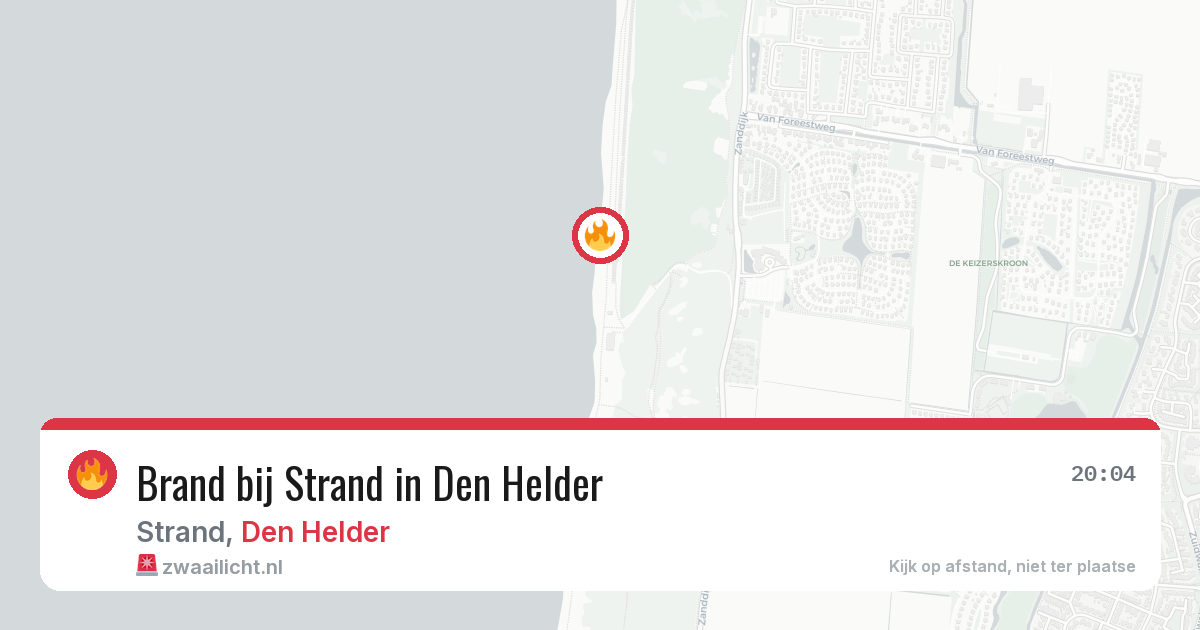 Brand bij Strand in Den Helder — 29 jul 2026