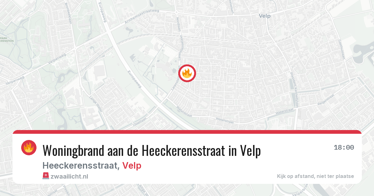 Woningbrand aan de Heeckerensstraat in Velp — 6 mei 2026