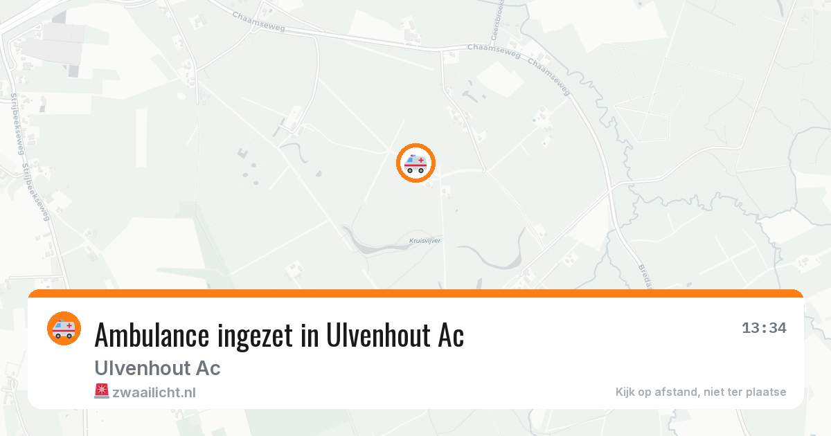 Ambulance ingezet in Ulvenhout Ac — 14 jun 2026