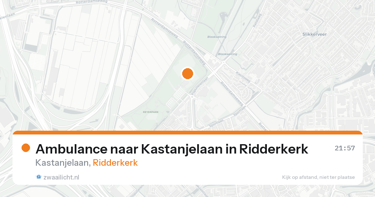 Ambulance naar Kastanjelaan in Ridderkerk — 4 jul 2026