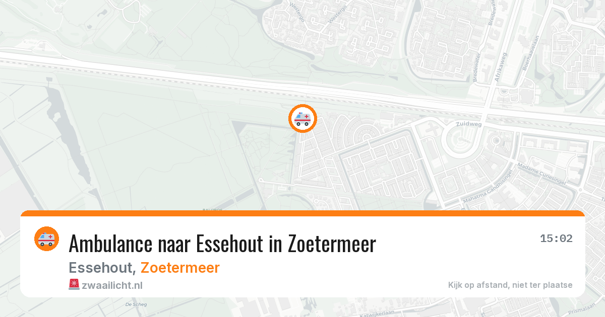 Ambulance naar Essehout in Zoetermeer — 16 jul 2026