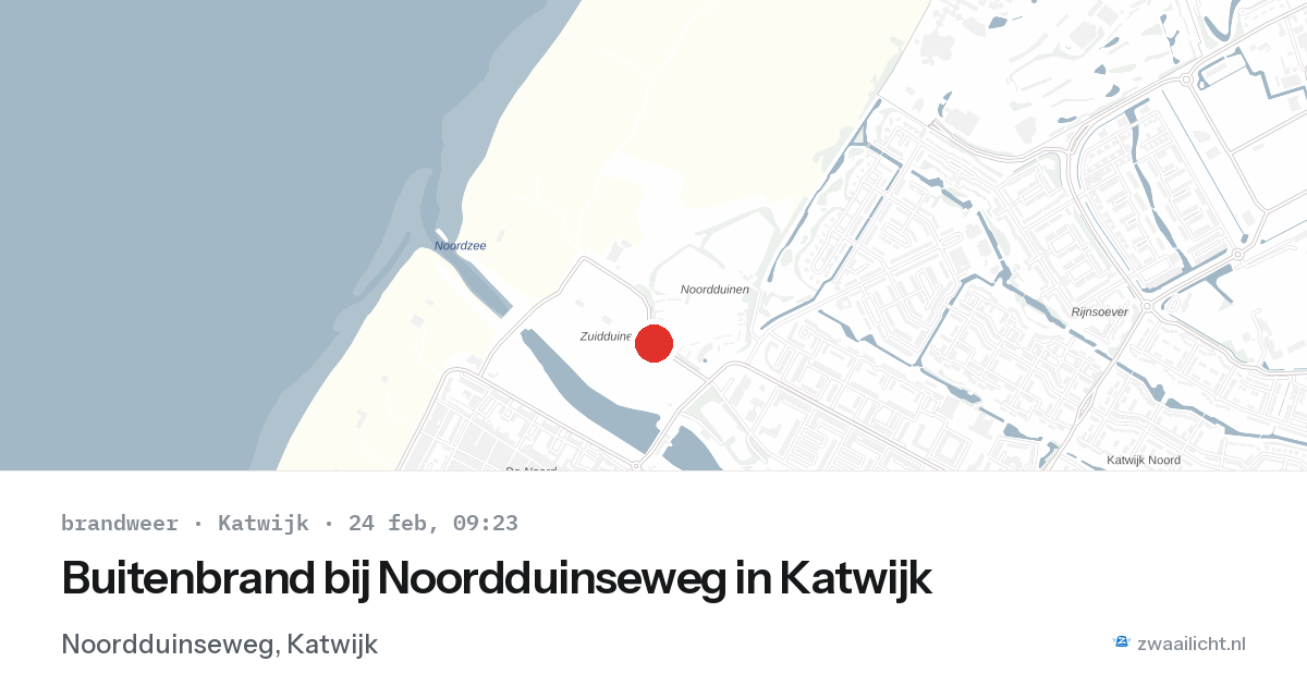 Buitenbrand bij Noordduinseweg in Katwijk — 24 feb 2026