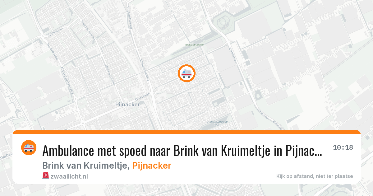 Ambulance met spoed naar Brink van Kruimeltje in Pijnacker — 4 jun 2026