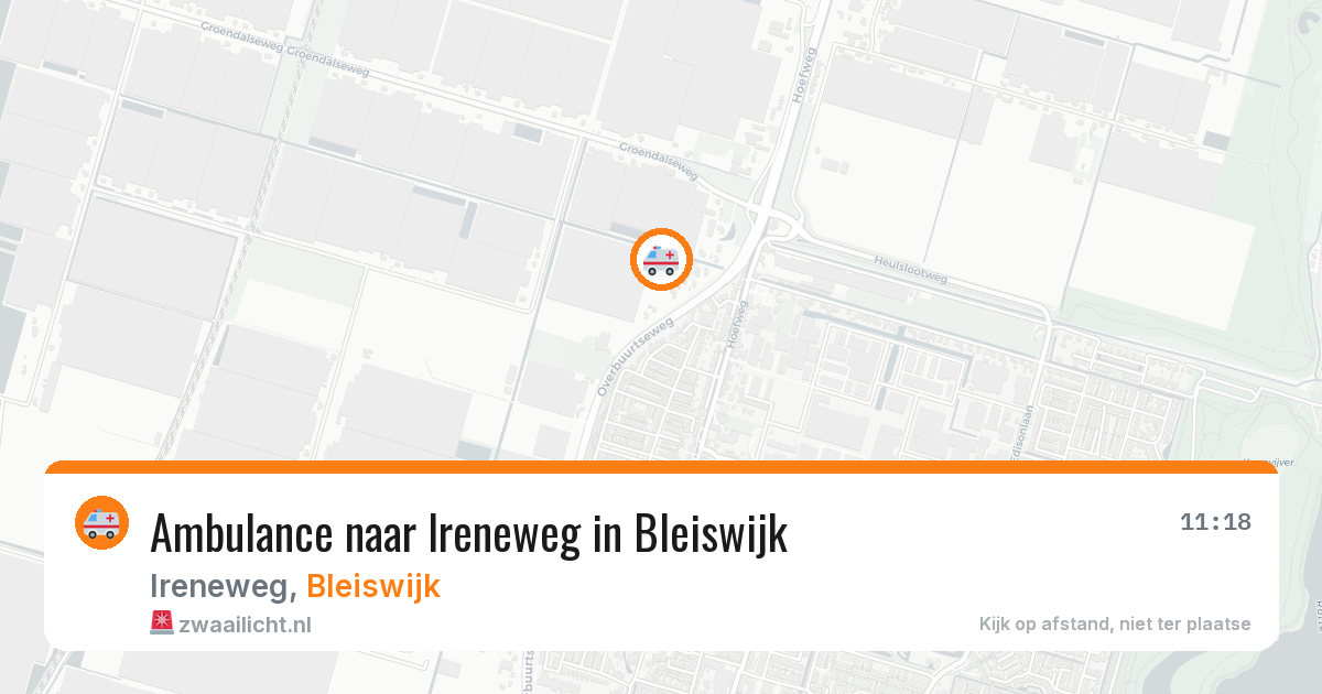 Ambulance naar Ireneweg in Bleiswijk — 22 jun 2026