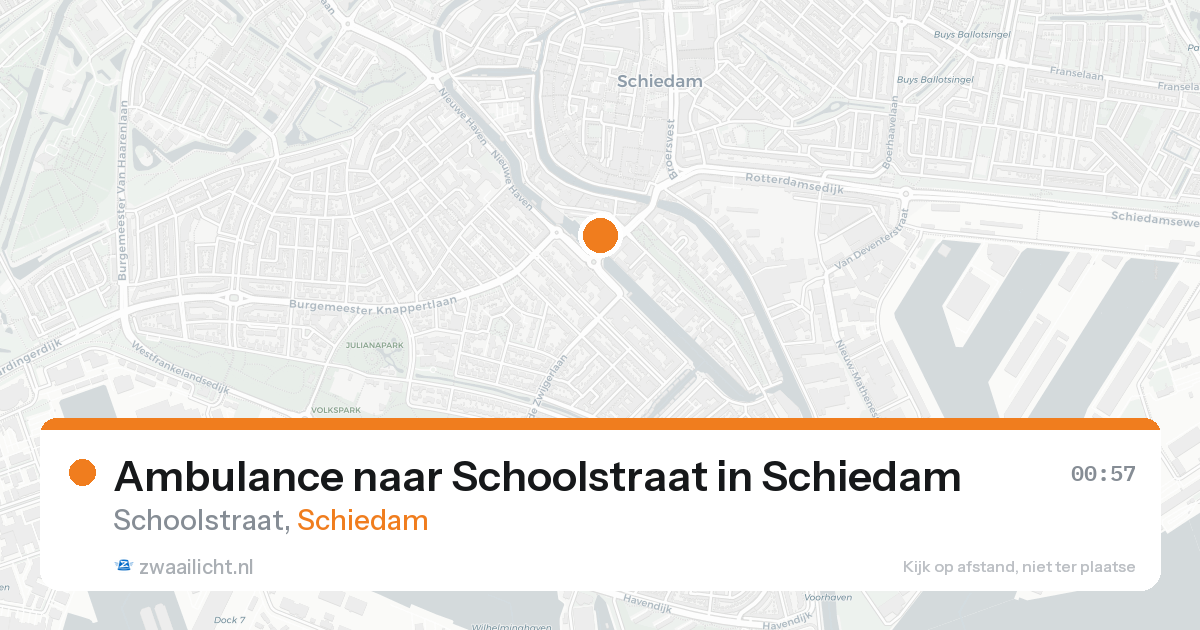 Ambulance naar Schoolstraat in Schiedam — 21 aug 2026