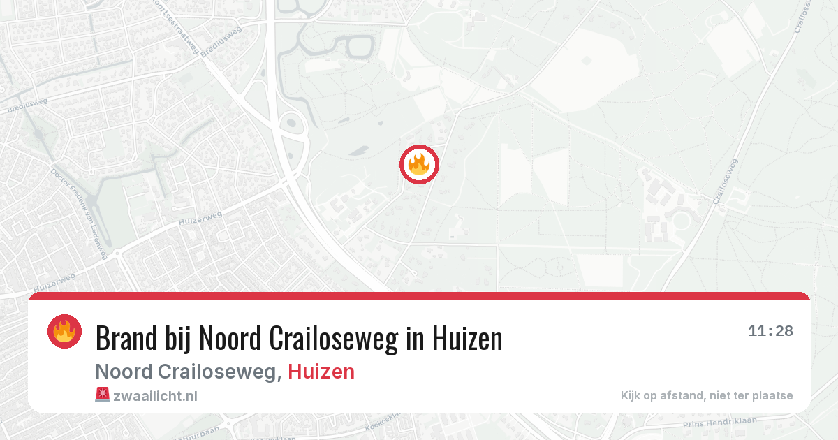Brand bij Noord Crailoseweg in Huizen — 30 jun 2026