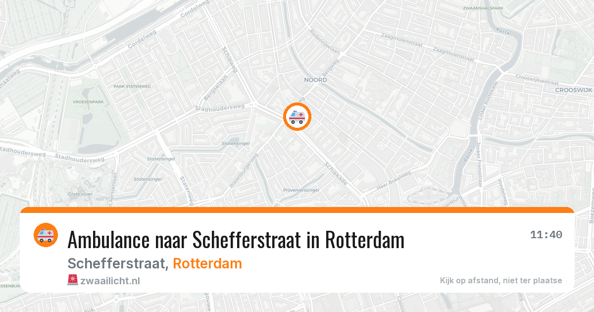 Ambulance naar Schefferstraat in Rotterdam — 29 apr 2026