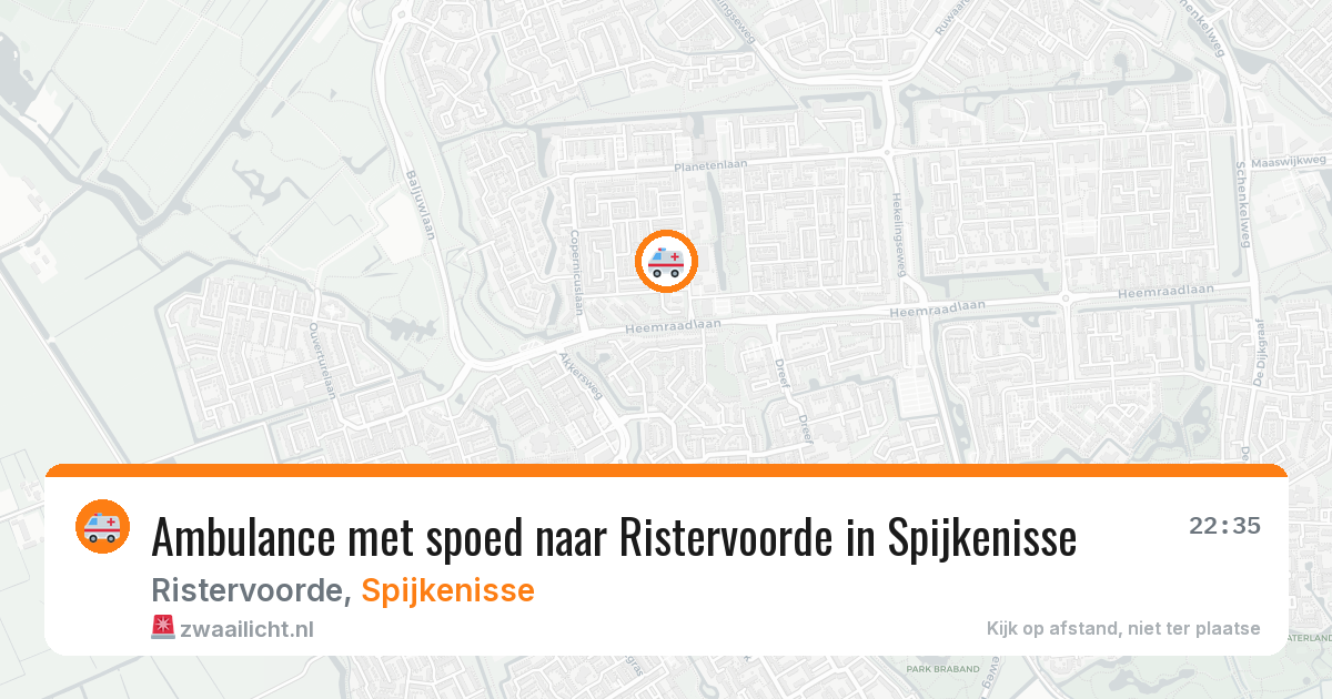 Ambulance met spoed naar Ristervoorde in Spijkenisse — 7 aug 2026